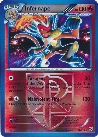 Infernape - 17/135 - Holo Rare - Reverse Holo available at 401 Games Canada