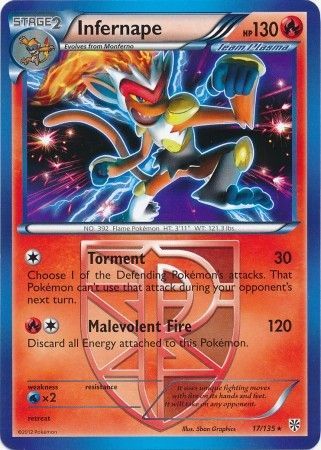 Infernape - 17/135 - Rare - Theme Deck Exclusive available at 401 Games Canada