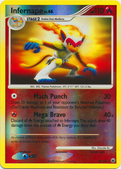 Infernape - 22/100 - Rare - Reverse Holo available at 401 Games Canada