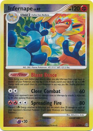 Infernape - 3/100 - Holo Rare - Reverse Holo available at 401 Games Canada