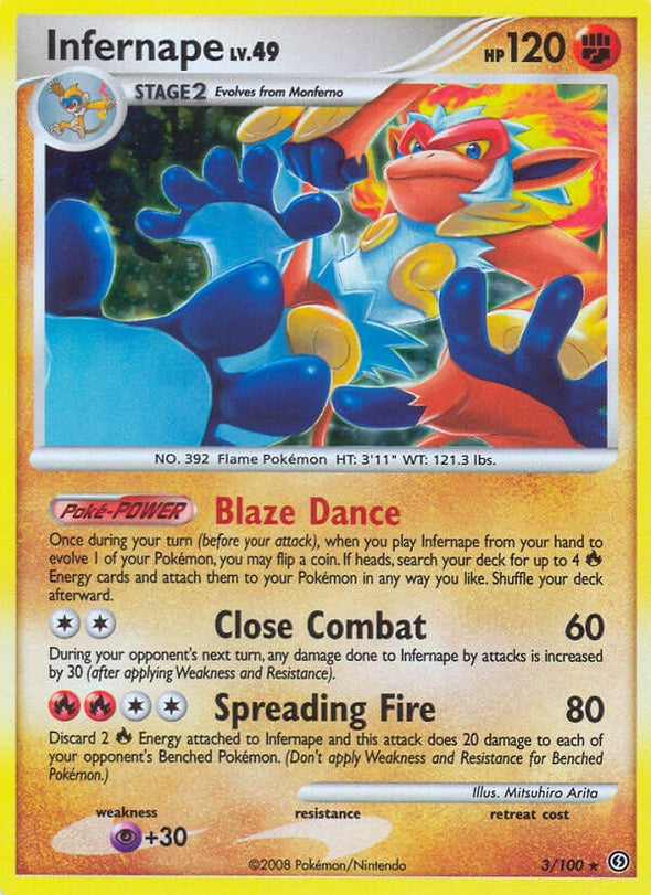 Infernape - 3/100 - Holo Rare available at 401 Games Canada