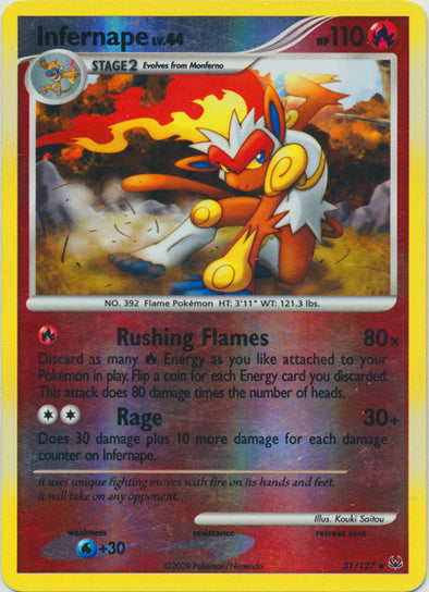 Infernape - 31/127 - Rare - Reverse Holo available at 401 Games Canada