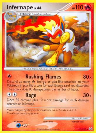 Infernape - 31/127 - Rare available at 401 Games Canada