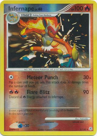 Infernape - 5/130 - Holo Rare - Reverse Holo available at 401 Games Canada