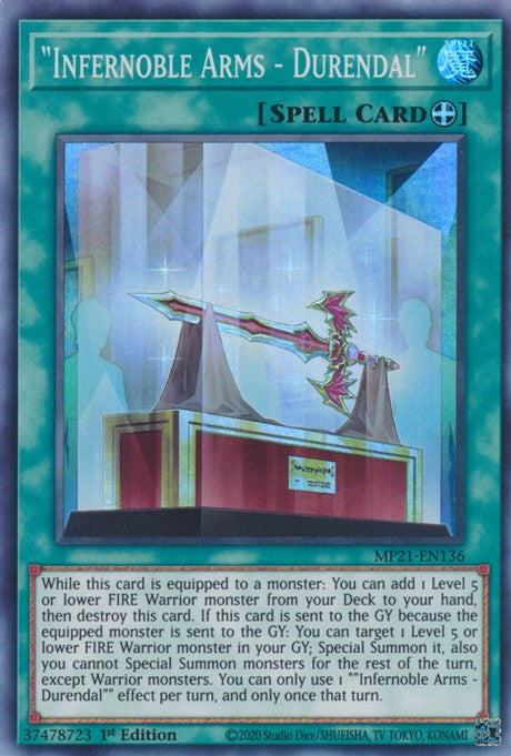 "Infernoble Arms - Durendal" - MP21-EN136 - Super Rare - 1st Edition available at 401 Games Canada