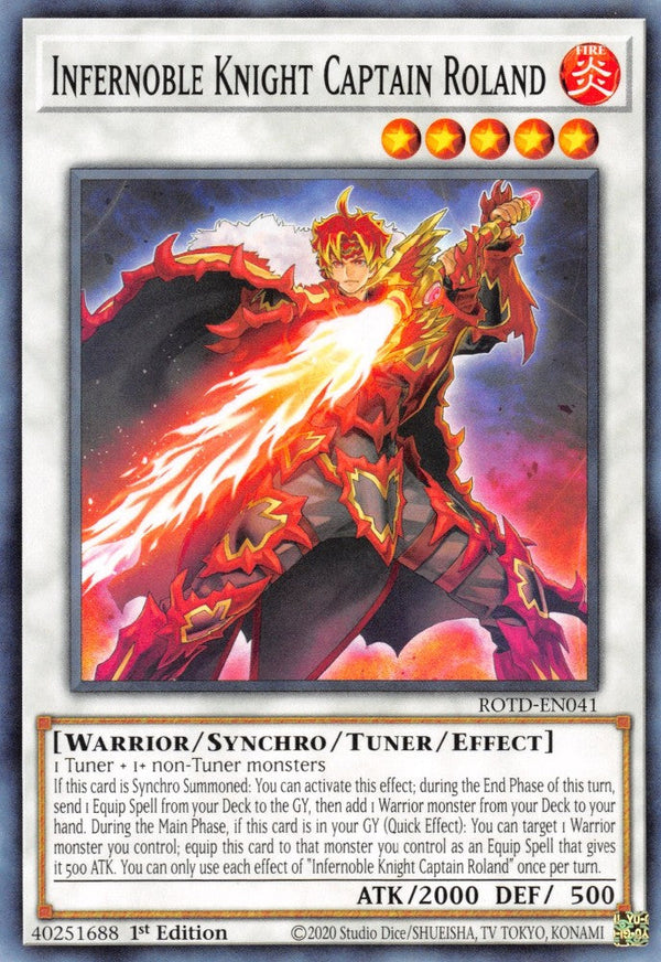 Infernoble Knight Captain Roland - ROTD-EN041 - Common - 1st Edition available at 401 Games Canada