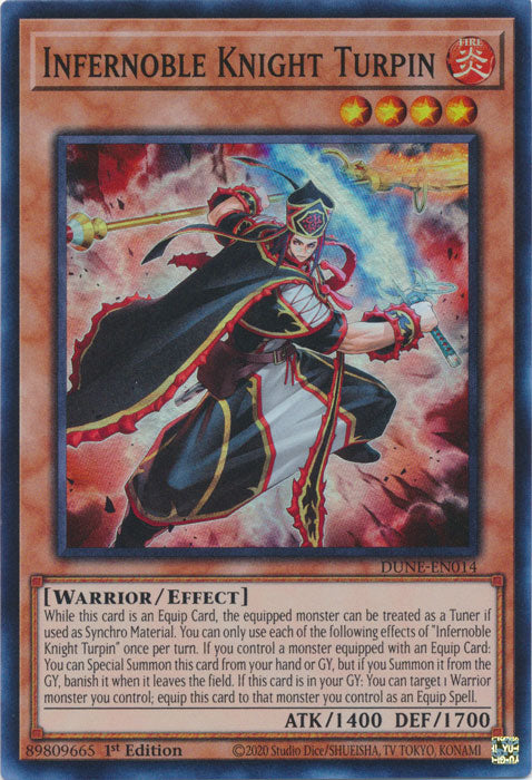 Infernoble Knight Turpin - DUNE-EN014 - Super Rare - 1st Edition available at 401 Games Canada