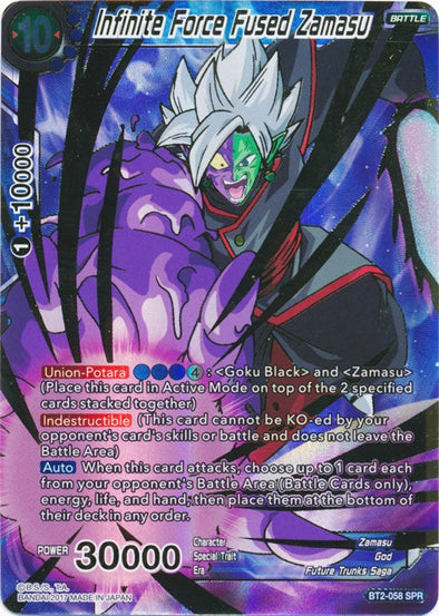 Infinite Force Fused Zamasu - BT2-058 - Special Rare (SPR) available at 401 Games Canada