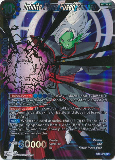 Infinite Force Fused Zamasu - BT2-058 - Super Rare available at 401 Games Canada