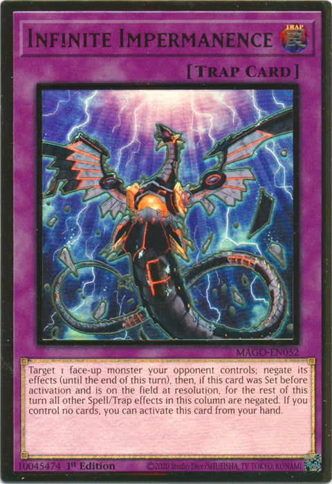 Infinite Impermanence - MAGO-EN052 - Premium Gold Rare - 1st Edition available at 401 Games Canada