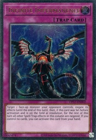 Infinite Impermanence - OP17-EN002 - Ultimate Rare available at 401 Games Canada