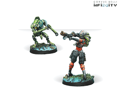 Infinity - Combined Army - Raicho Pilot & Scindron Ancillary Remote Unit (Combined Army TAG Pilots Set) available at 401 Games Canada