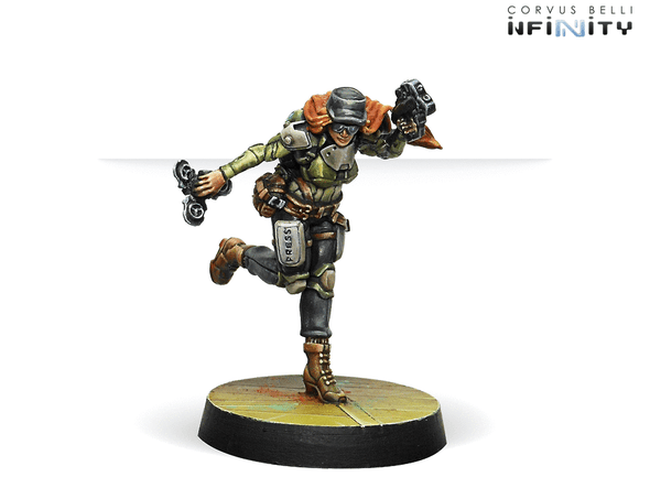 Infinity - NA2 - Warcors, War Correspondents (Stun Pistol) available at 401 Games Canada