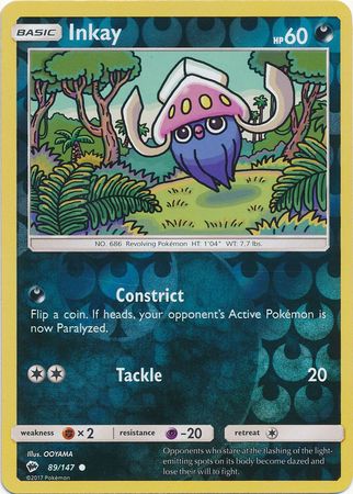Inkay - 89/147 - Common - Reverse Holo available at 401 Games Canada