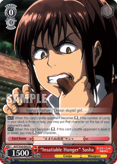 "Insatiable Hunger" Sasha - AOT/S50-E055 - Rare available at 401 Games Canada