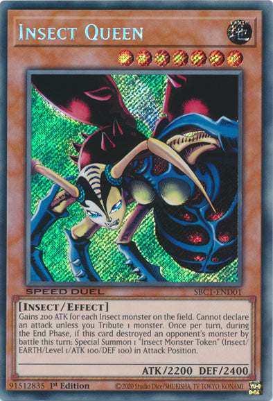 Insect Queen (Secret Rare) - SBC1-END01 - Secret Rare - 1st Edition available at 401 Games Canada