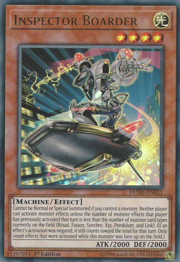 Inspector Boarder - DUDE-EN031 - Ultra Rare - 1st Edition available at 401 Games Canada