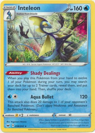 Inteleon - 058/202 - Holo Rare available at 401 Games Canada