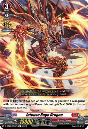 Intense Rage Dragon - D-BT12/057EN - Common available at 401 Games Canada