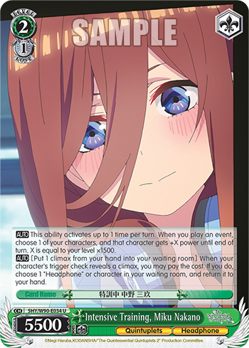 Intensive Training, Miku Nakano - 5HY/W90-E034 - Uncommon available at 401 Games Canada