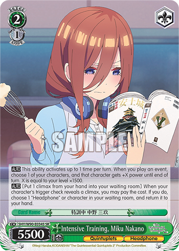 Intensive Training, Miku Nakano - 5HY/W90-E034S - Super Rare available at 401 Games Canada