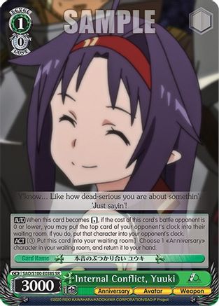 Internal Conflict, Yuuki (SR) - SAO/S100-E038S - Super Rare available at 401 Games Canada