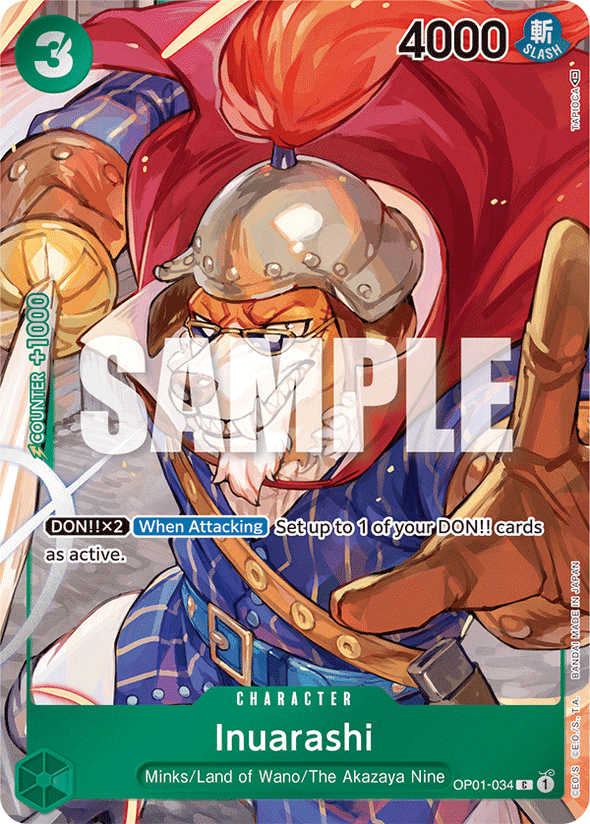 Inuarashi (Box Topper) - OP01-034 - Common available at 401 Games Canada