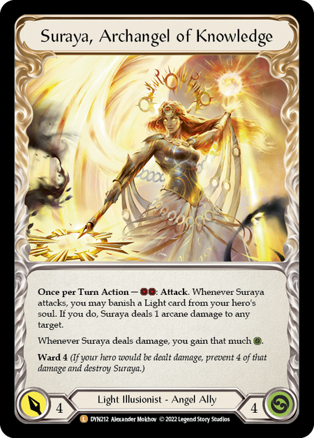 Invoke Suraya // Suraya, Archangel of Knowledge - DYN212 - Legendary (Cold  Foil)