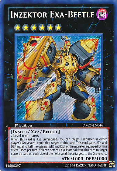 Inzektor Exa-Beetle - ORCS-EN046 - Secret Rare - 1st Edition available at 401 Games Canada