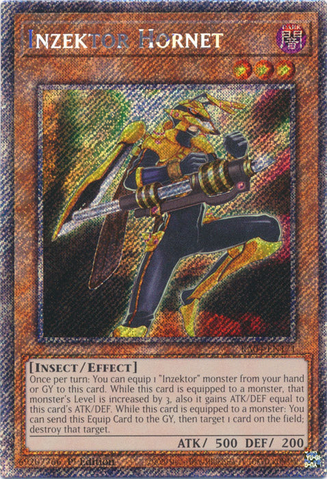 Inzektor Hornet (Platinum Secret Rare) - RA04-EN171 - Platinum Secret Rare - 1st Edition