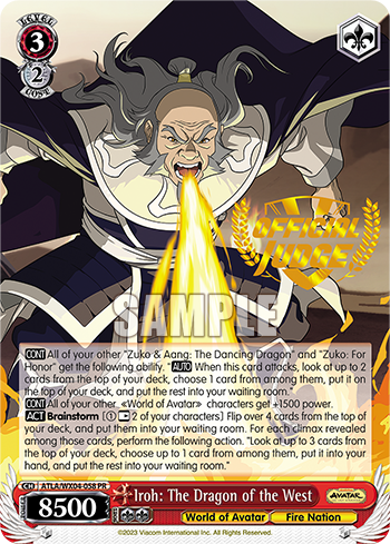 Iroh: The Dragon of the West - ATLA/WX04-E058PR - Promo available at 401 Games Canada