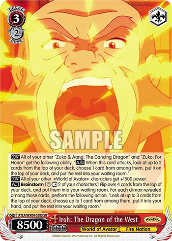 Iroh: The Dragon of the West - ATLA/WX04-E058S - Super Rare available at 401 Games Canada