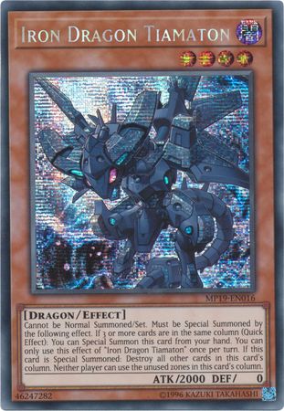 Iron Dragon Tiamaton - MP19-EN016 - Prismatic Secret Rare - Unlimited available at 401 Games Canada