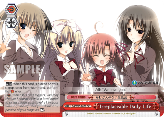 Irreplaceable Daily Life - Fsi/W65-E070 - Climax Common available at 401 Games Canada