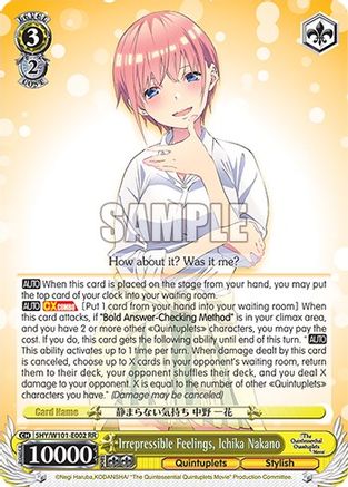 Irrepressible Feelings, Ichika Nakano - 5HY/W101-E002 - Double Rare available at 401 Games Canada