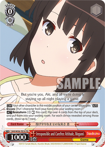 Irresponsible and Carefree Attitude, Megumi - SHS/W56-ETE14 - TD available at 401 Games Canada