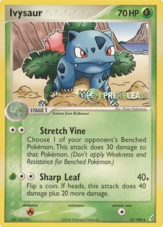 Ivysaur - 35/100 - Pre-Release Promo available at 401 Games Canada