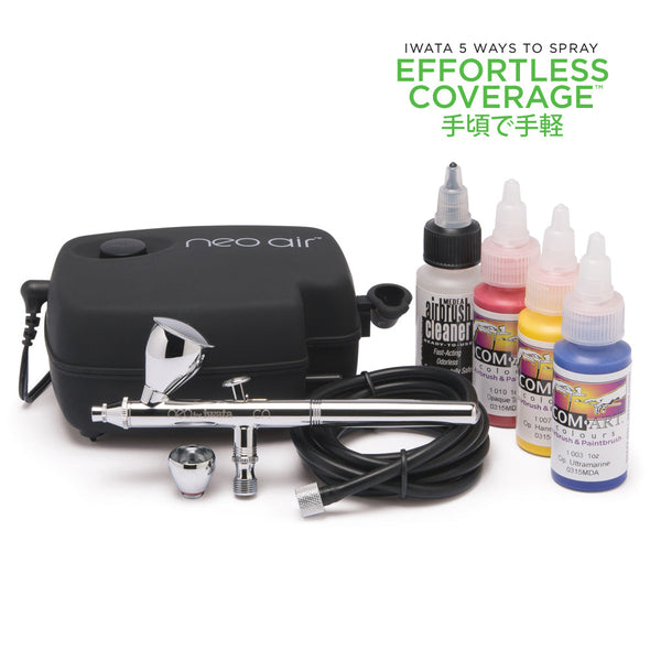 Iwata - Airbrushes - NEO for Iwata Gravity Feed Airbrushing Kit with NEO CN available at 401 Games Canada