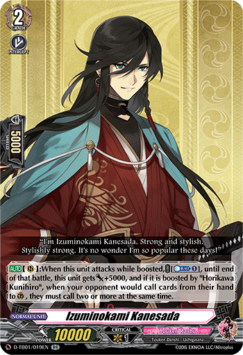 Izuminokami Kanesada - D-TB01/019 - Double Rare available at 401 Games Canada