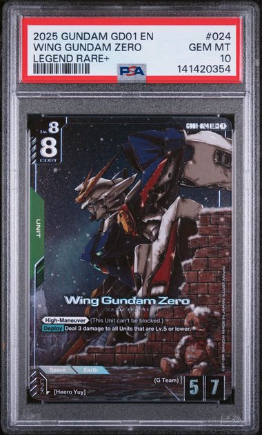 WING GUNDAM ZERO (024) - GUNDAM NEWTYPE RISING - LEGEND RARE+ - GEM MT 10