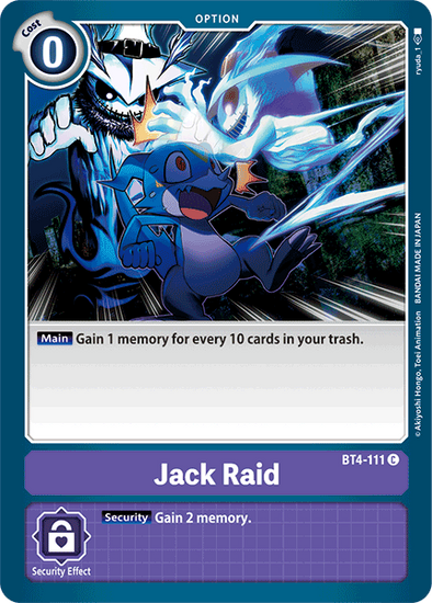 Jack Raid - BT4-111 - Common available at 401 Games Canada