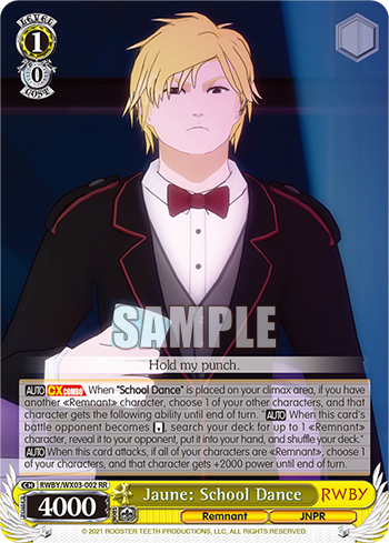 Jaune: School Dance - RWBY/WX03-002 - Double Rare available at 401 Games Canada