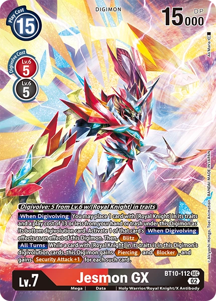 Jesmon GX (Alternate Art) - BT10-112 - Secret Rare available at 401 Games Canada