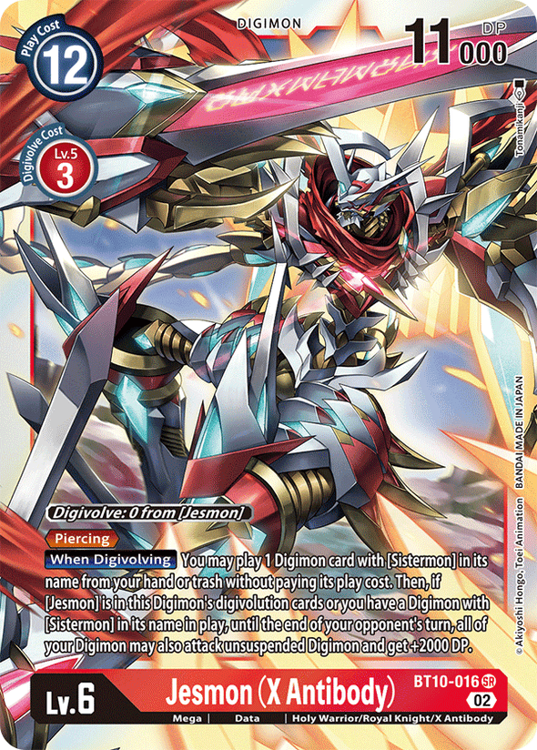 Jesmon (X Antibody) - BT10-016 - Super Rare available at 401 Games Canada