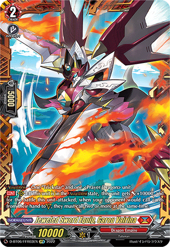 Jeweled Sword Equip, Garou Vairina - D-BT06/FFR03 - Double Frame Rare available at 401 Games Canada