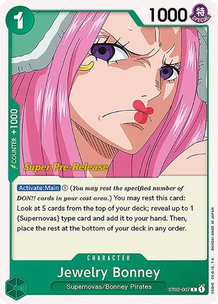 Jewelry Bonney (Super Pre-Release) - ST02-007 - Common available at 401 Games Canada