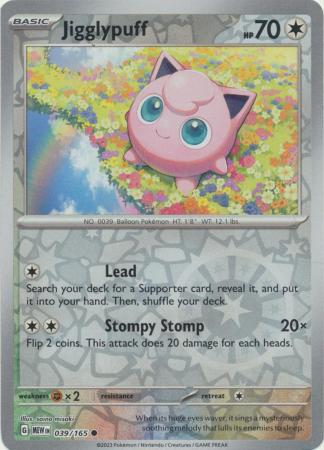 Jigglypuff - 039/165 - Common - Reverse Holo available at 401 Games Canada