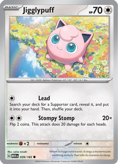 Jigglypuff - 039/165 - Common available at 401 Games Canada