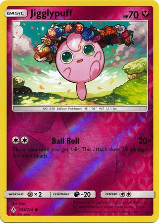 Jigglypuff - 134/214 - Common - Reverse Holo available at 401 Games Canada