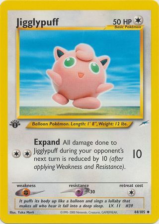 Jigglypuff - 44/105 - Uncommon - 1st Edition available at 401 Games Canada